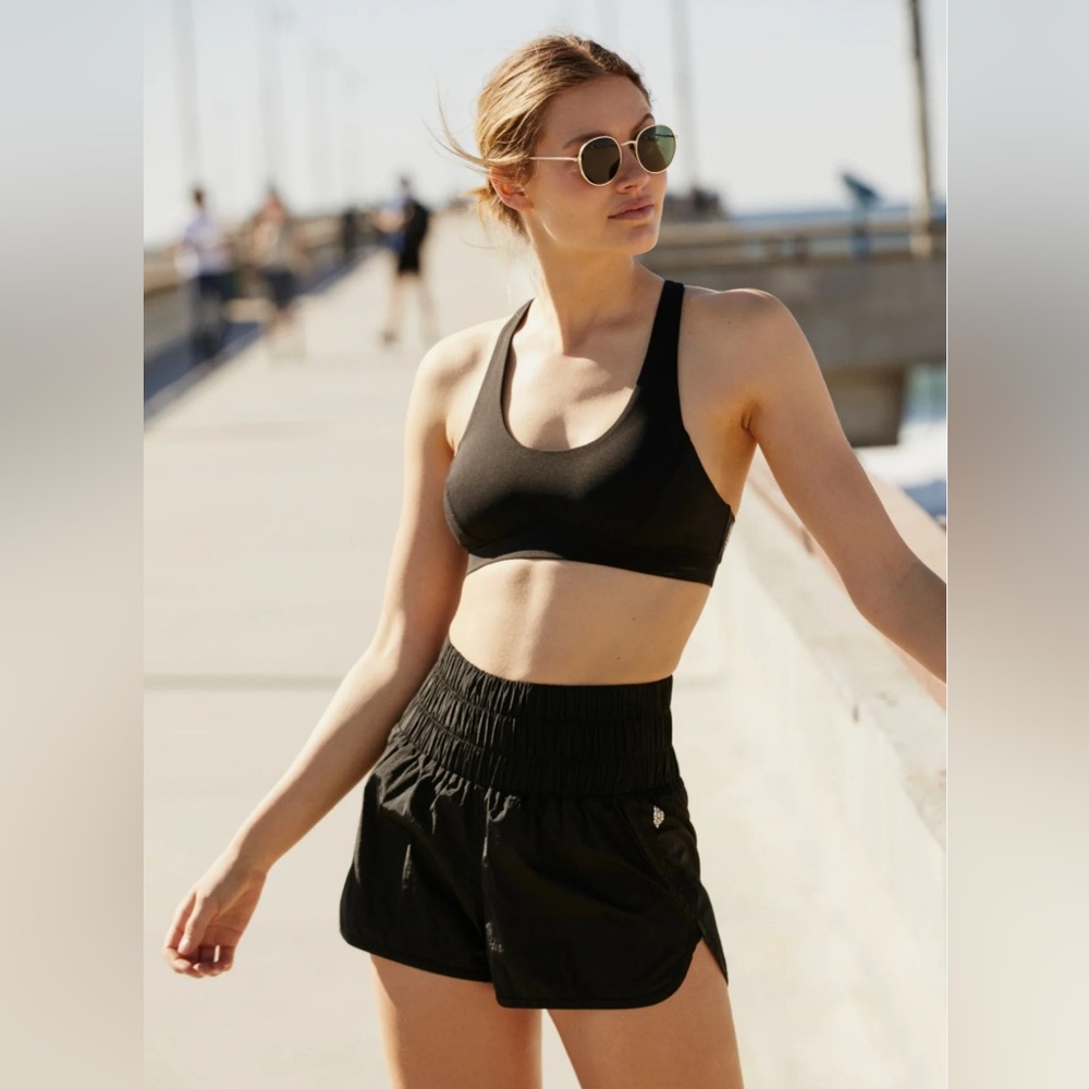 Free People FP Movement The Way Home shorts black size extra small XS